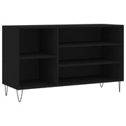 Vidaxl schoenenkast 102x36x60 cm bewerkt hout zwart - afbeelding 2