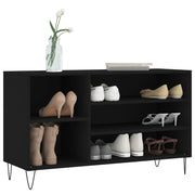 Vidaxl schoenenkast 102x36x60 cm bewerkt hout zwart - afbeelding 3