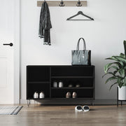 Vidaxl schoenenkast 102x36x60 cm bewerkt hout zwart - afbeelding 1
