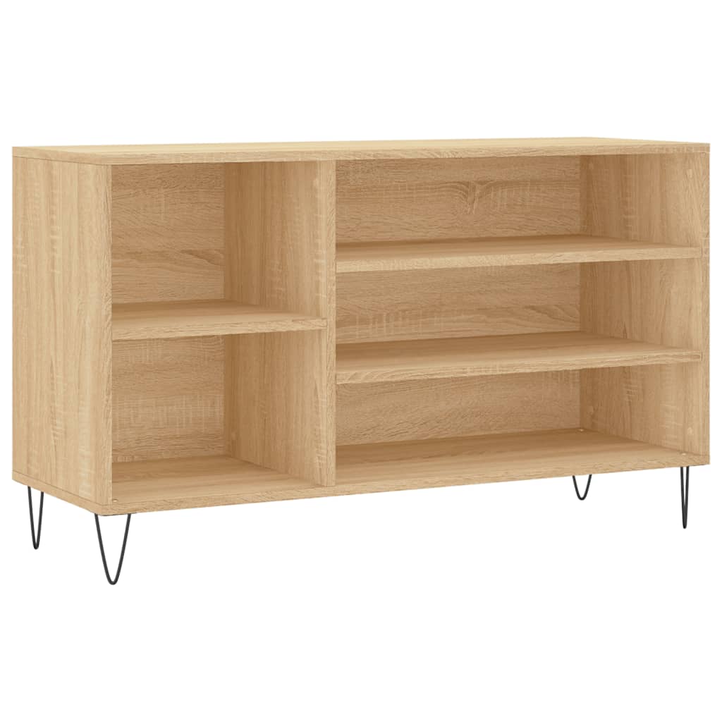 Vidaxl schoenenkast 102x36x60 cm bewerkt hout sonoma eikenkleurig