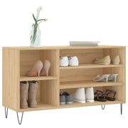 Vidaxl schoenenkast 102x36x60 cm bewerkt hout sonoma eikenkleurig - afbeelding 3