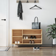 Vidaxl schoenenkast 102x36x60 cm bewerkt hout sonoma eikenkleurig - afbeelding 1