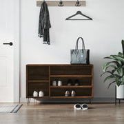 Vidaxl schoenenkast 102x36x60 cm bewerkt hout bruin eikenkleur - afbeelding 1