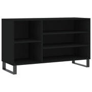 Vidaxl schoenenkast 102x36x60 cm bewerkt hout zwart - afbeelding 2