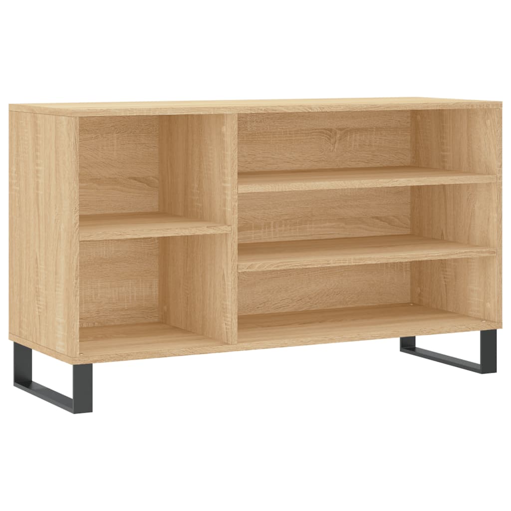 Vidaxl schoenenkast 102x36x60 cm bewerkt hout sonoma eikenkleurig