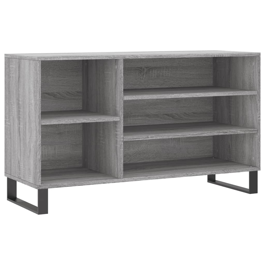 Vidaxl schoenenkast 102x36x60 cm bewerkt hout sonoma grijs