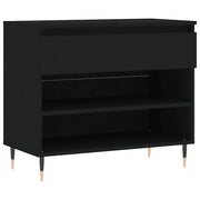 Vidaxl schoenenkast 70x36x60 cm bewerkt hout zwart - afbeelding 2