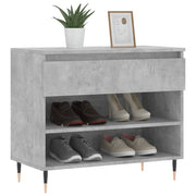 Vidaxl schoenenkast 70x36x60 cm bewerkt hout betongrijs - afbeelding 3