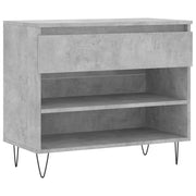 Vidaxl schoenenkast 70x36x60 cm bewerkt hout betongrijs - afbeelding 2