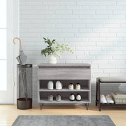 Vidaxl schoenenkast 70x36x60 cm bewerkt hout sonoma grijs - afbeelding 1