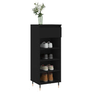 Vidaxl schoenenkast 40x36x105 cm bewerkt hout zwart - afbeelding 3