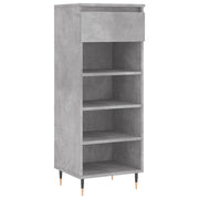 Vidaxl schoenenkast 40x36x105 cm bewerkt hout betongrijs - afbeelding 2