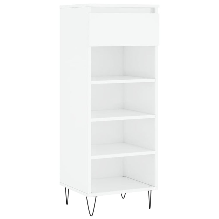 Vidaxl schoenenkast 40x36x105 cm bewerkt hout hoogglans wit
