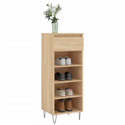 VidaXL Schoenenkast 40x36x105 cm bewerkt hout sonoma eikenkleurig - afbeelding 3