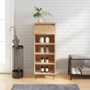VidaXL Schoenenkast 40x36x105 cm bewerkt hout sonoma eikenkleurig - afbeelding 1