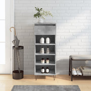 Vidaxl schoenenkast 40x36x105 cm bewerkt hout betongrijs - afbeelding 1