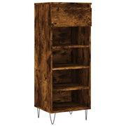 Vidaxl schoenenkast 40x36x105 cm bewerkt hout gerookt eikenkleurig - afbeelding 2