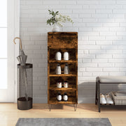 Vidaxl schoenenkast 40x36x105 cm bewerkt hout gerookt eikenkleurig - afbeelding 1