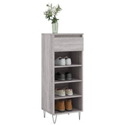Vidaxl schoenenkast 40x36x105 cm bewerkt hout grijs sonoma - afbeelding 3