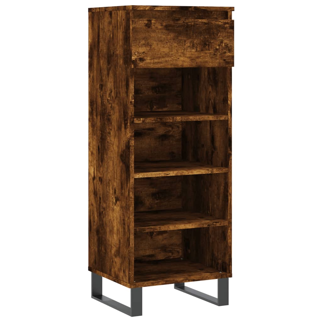 Vidaxl schoenenkast 40x36x105 cm bewerkt hout gerookt eikenkleurig