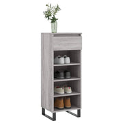 Vidaxl schoenenkast 40x36x105 cm bewerkt hout grijs sonoma - afbeelding 3
