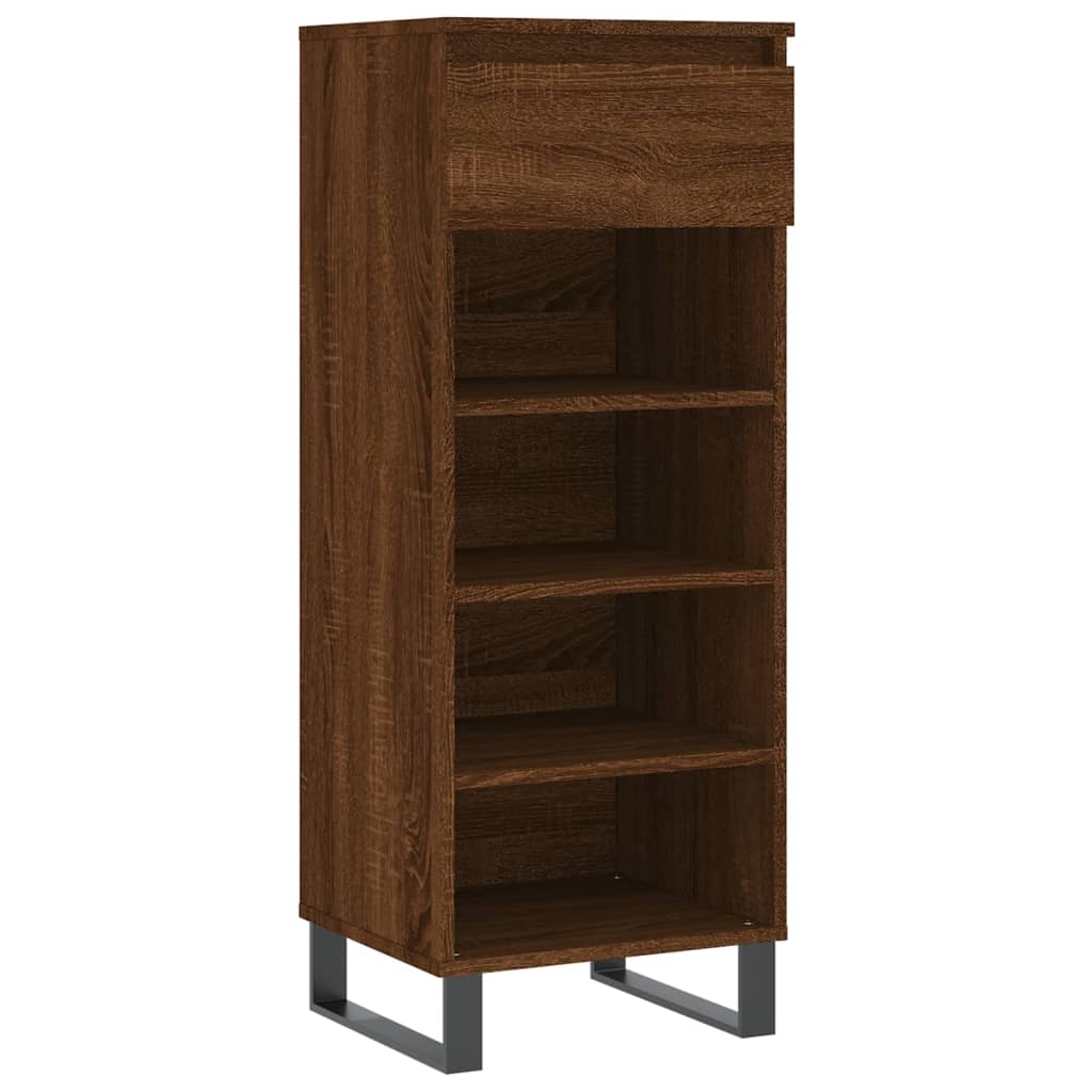 Vidaxl schoenenkast 40x36x105 cm bewerkt hout bruin eikenkleur