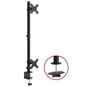 Vidaxl monitorstandaard dubbel vesa 75 100 mm staal zwart - afbeelding 2