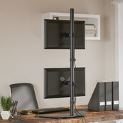 Vidaxl monitorstandaard dubbel vesa 75 100 mm staal zwart - afbeelding 3