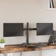 Vidaxl monitorstandaard dubbel vesa 75 100 mm staal zwart - afbeelding 1