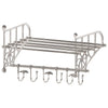 Vidaxl bagagerek met kleerhangers wandmontage aluminium