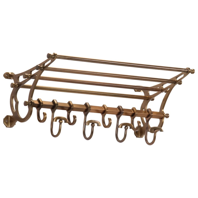 Vidaxl bagagerek met kleerhangers wandmontage aluminium