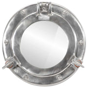 Vidaxl wandspiegel patrijspoort ø23 cm aluminium en glas - afbeelding 2