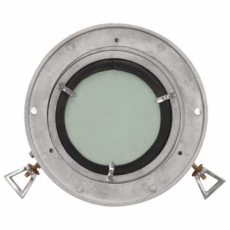 Vidaxl wandspiegel patrijspoort ø23 cm aluminium en glas