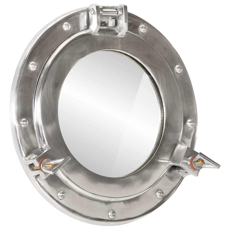 Vidaxl wandspiegel patrijspoort ø30 cm aluminium en glas