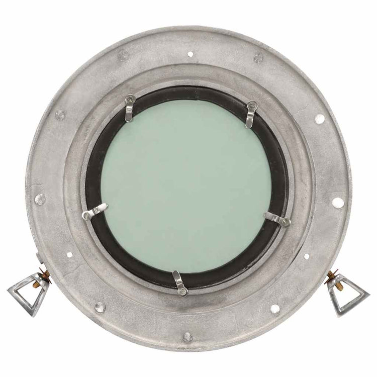 Vidaxl wandspiegel patrijspoort ø30 cm aluminium en glas