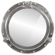 Vidaxl wandspiegel patrijspoort ø50 cm aluminium en glas - afbeelding 2