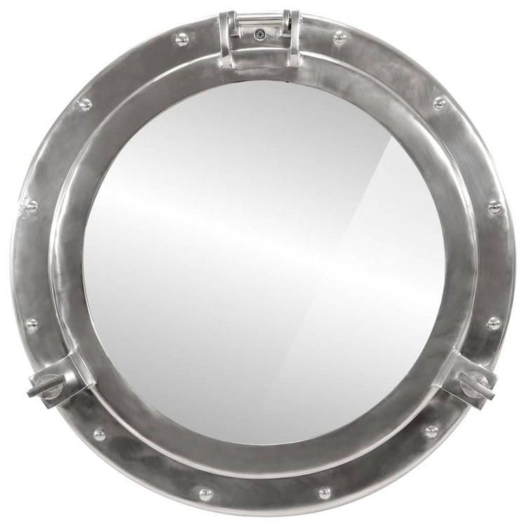 Vidaxl wandspiegel patrijspoort ø50 cm aluminium en glas