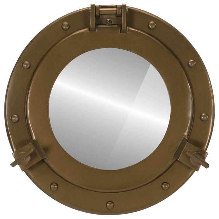 Vidaxl wandspiegel patrijspoort ø30 cm aluminium en glas
