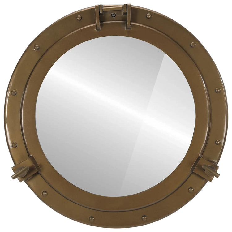 Vidaxl wandspiegel patrijspoort ø50 cm aluminium en glas