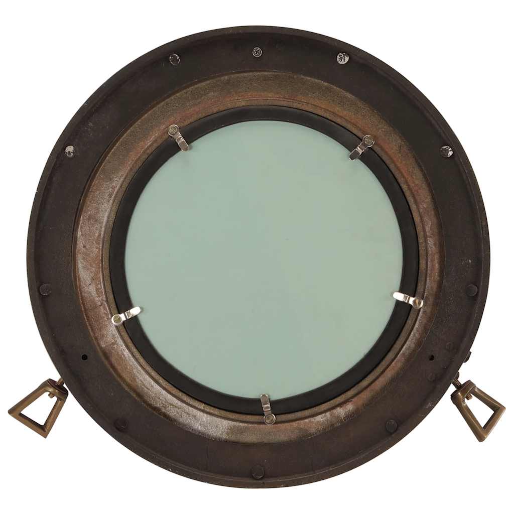 Vidaxl wandspiegel patrijspoort ø50 cm aluminium en glas