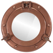 Vidaxl wandspiegel patrijspoort ø23 cm aluminium en glas - afbeelding 2