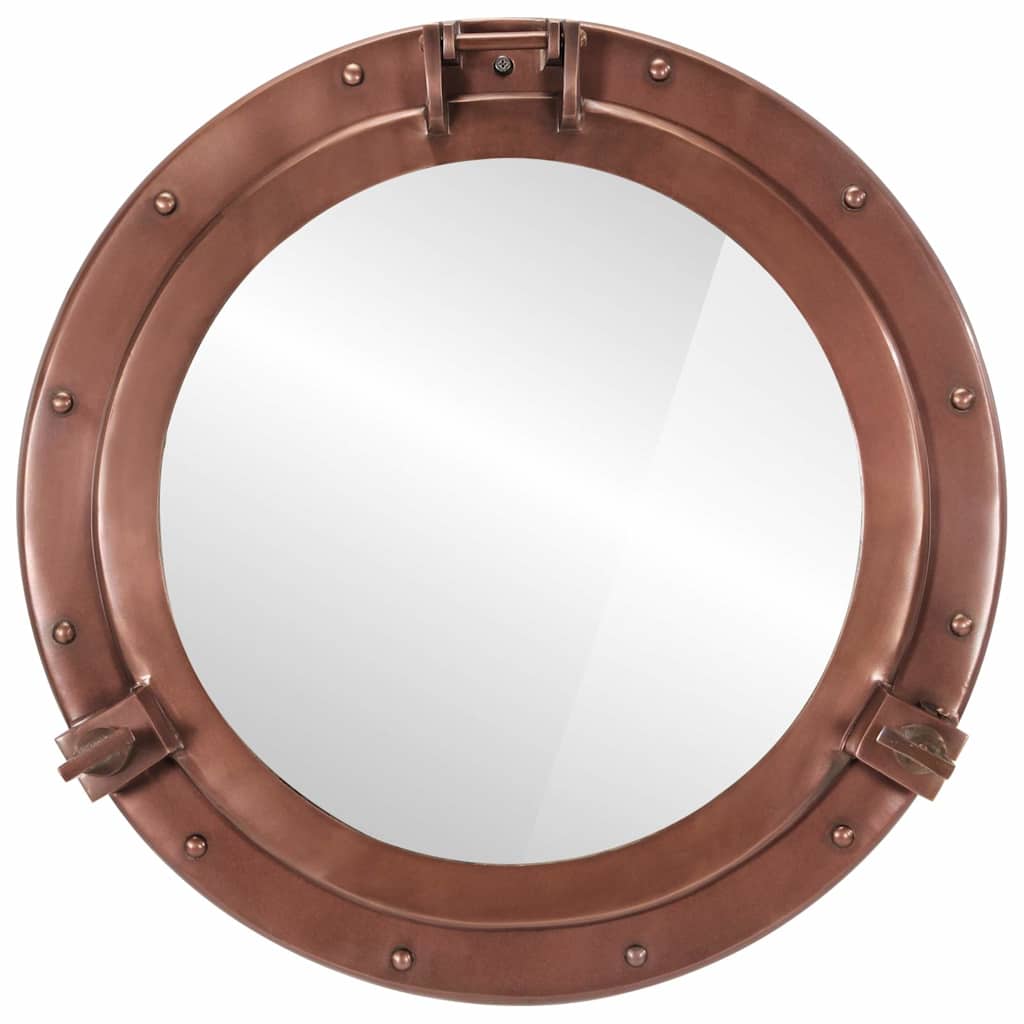 Vidaxl wandspiegel patrijspoort ø50 cm aluminium en glas
