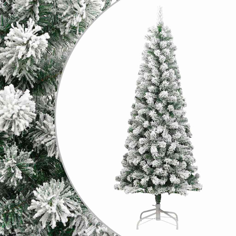 Vidaxl kunstkerstboom met scharnieren en sneeuw 180 cm