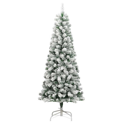 Vidaxl kunstkerstboom met scharnieren en sneeuw 180 cm