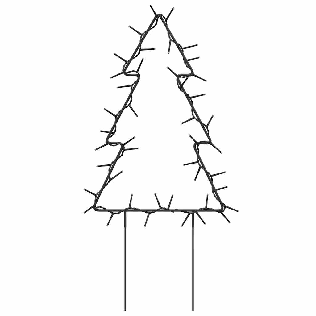 Vidaxl kerstverlichting kerstboom 3 st met grondpinnen 50 led's 30 cm