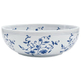 Vidaxl opzetwasbak rond φ41x14 cm keramiek wit en blauw - afbeelding 2