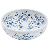 Vidaxl opzetwasbak rond φ41x14 cm keramiek wit en blauw - afbeelding 3