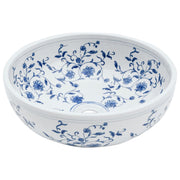 Vidaxl opzetwasbak rond φ41x14 cm keramiek wit en blauw - afbeelding 3