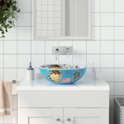 Vidaxl opzetwasbak rond φ41x14 cm keramiek meerkleurig - afbeelding 1