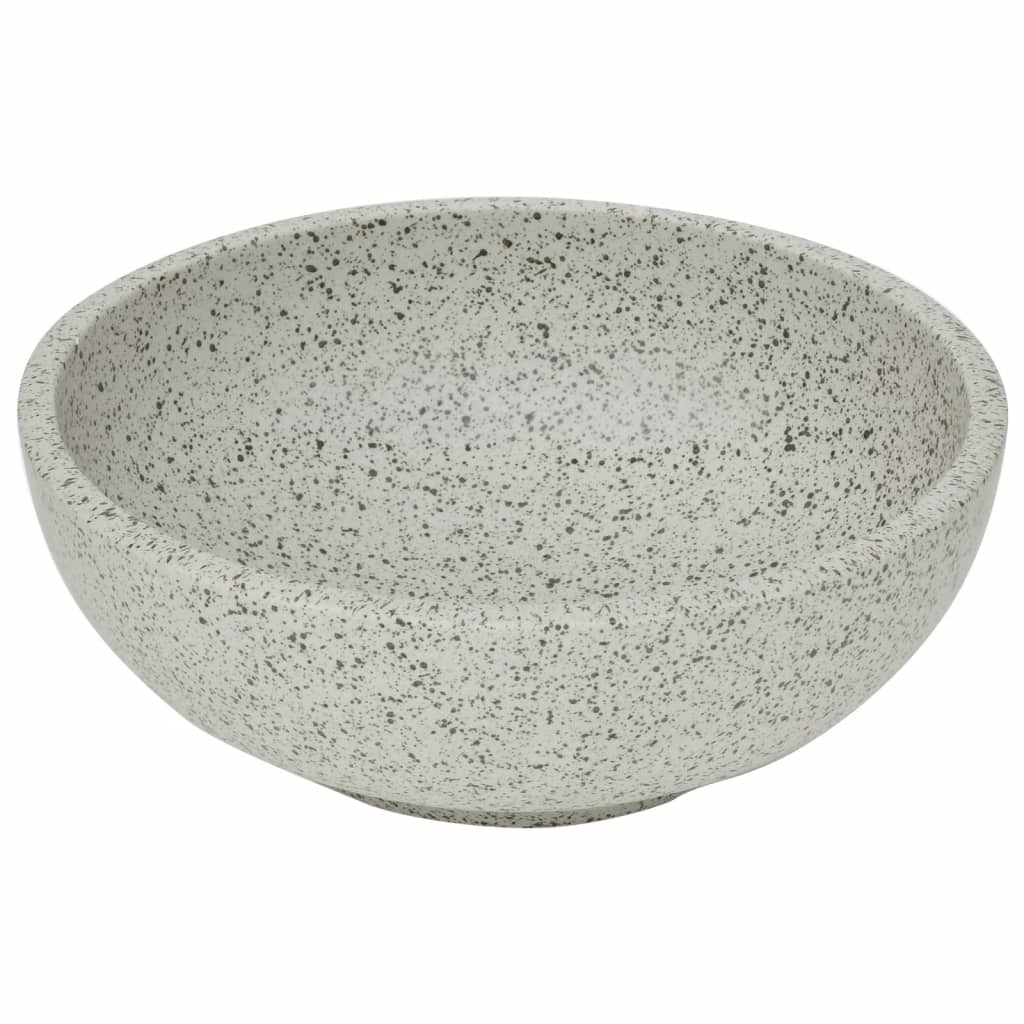 Vidaxl opzetwasbak rond φ41x14 cm keramiek grijs